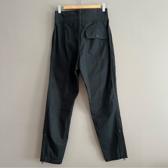 Rag & Bone Women's Belted Hunter Pants Cropped Pleated Front High Rise Black 25 - Picture 3 of 16